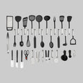 Set de 40 ustensiles de cuisine en inox et nylon