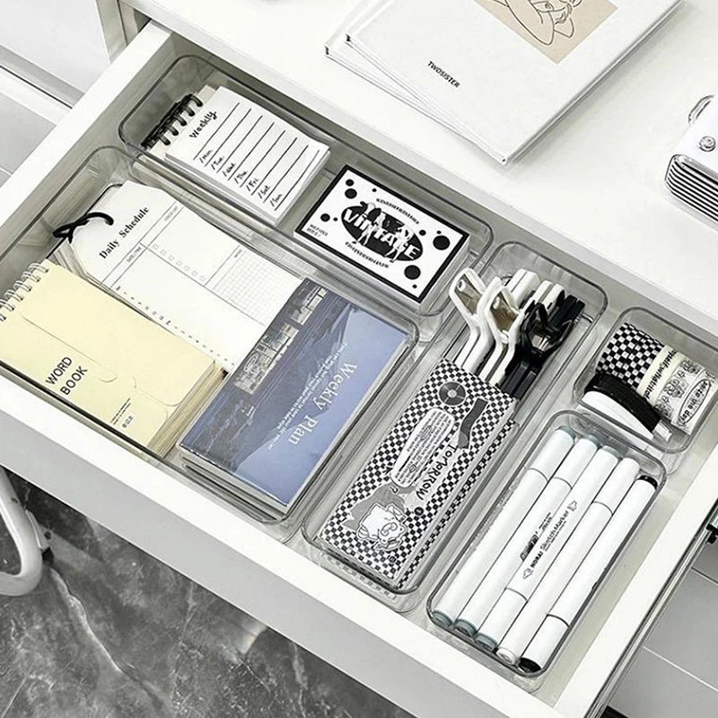 Boîte de rangement empilable avec poignée, multi-usage
