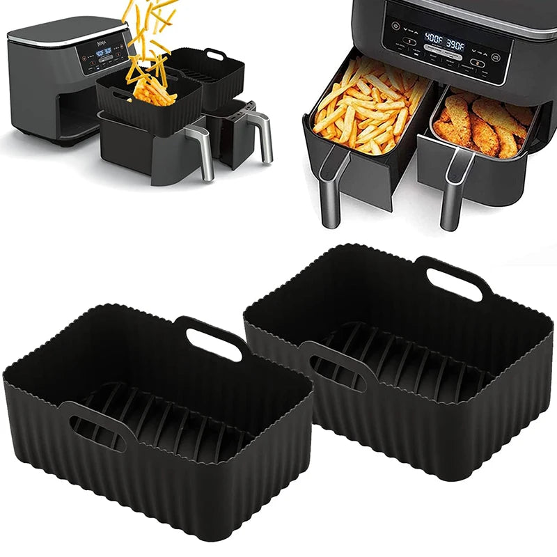 Moule silicone antiadhésif pour friteuse à air double zone
