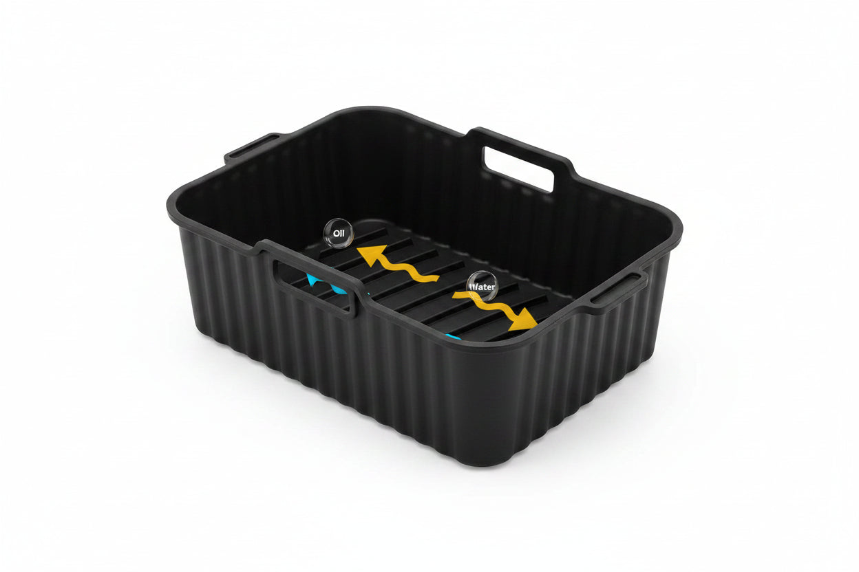 Moule silicone antiadhésif pour friteuse à air double zone