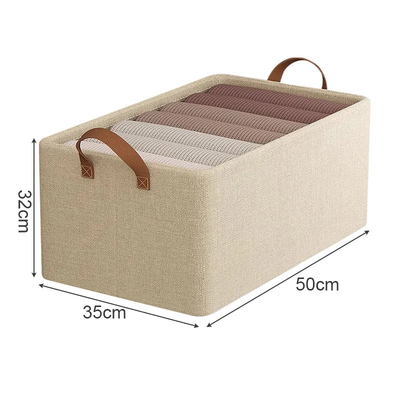 Panier de rangement pliable en tissu Oxford, cadre acier renforcé