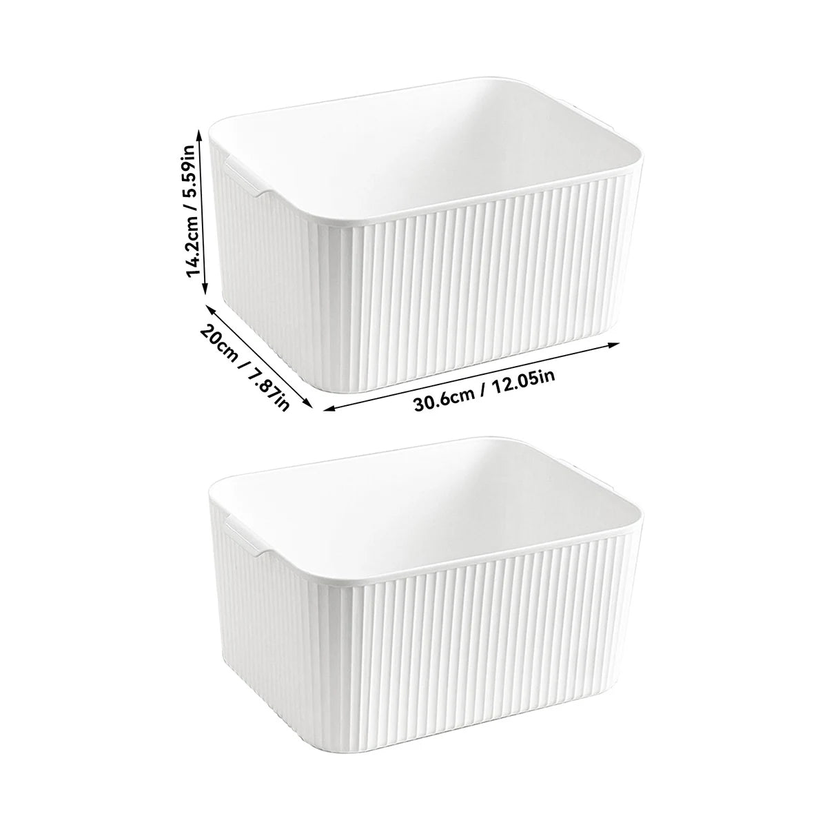 Boîte de rangement empilable avec poignée, multi-usage