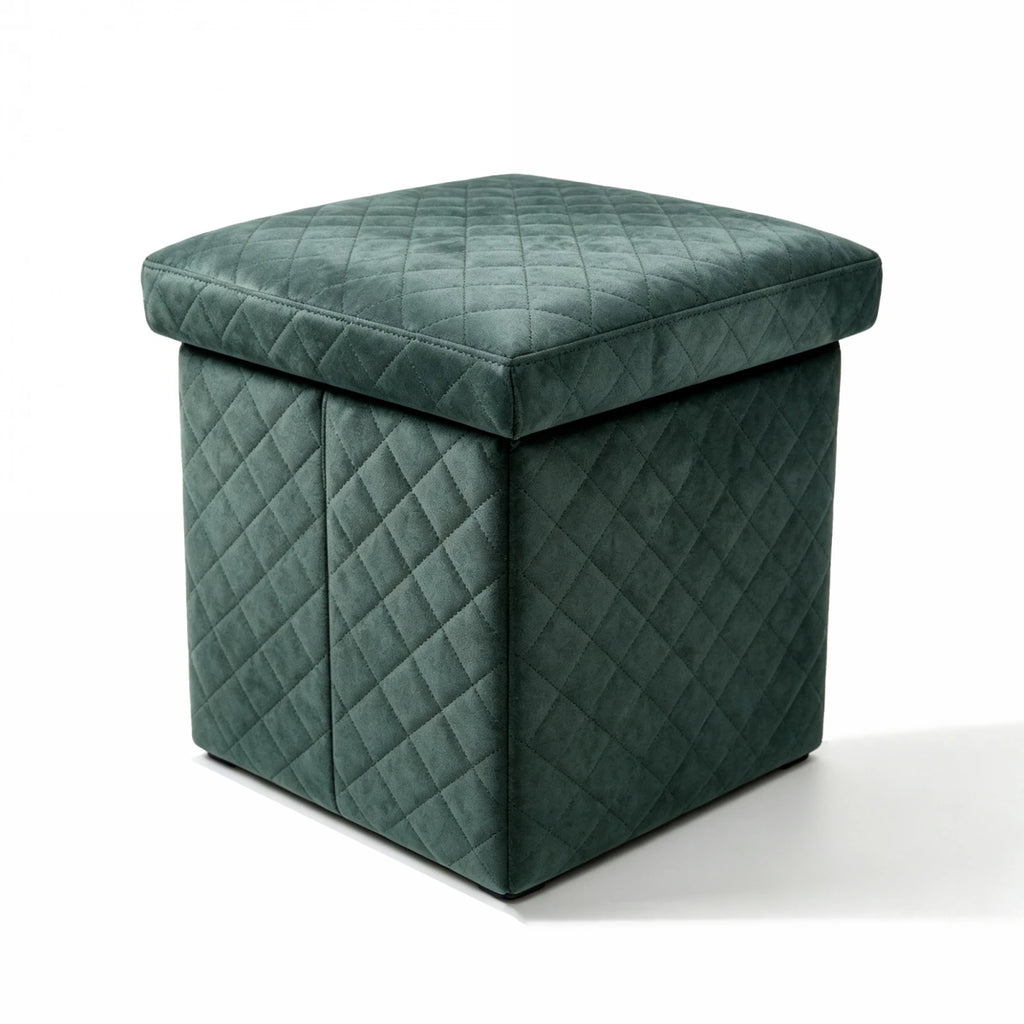 Pouf de rangement pliable 3-en-1, siège et repose-pieds