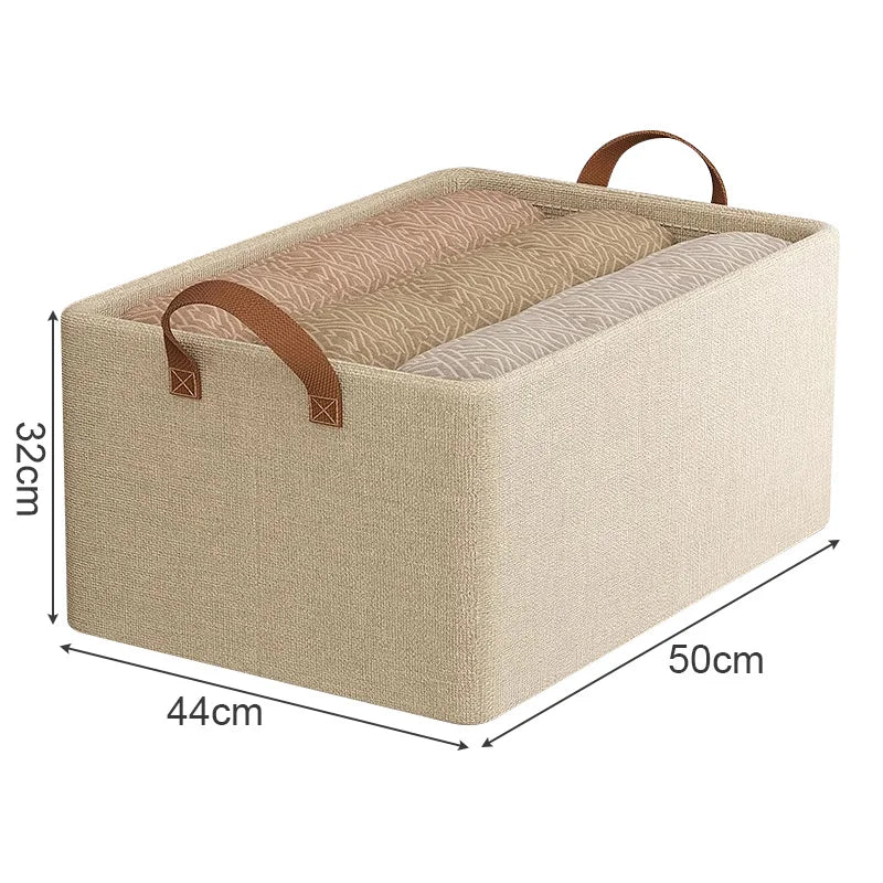 Panier de rangement pliable en tissu Oxford, cadre acier renforcé