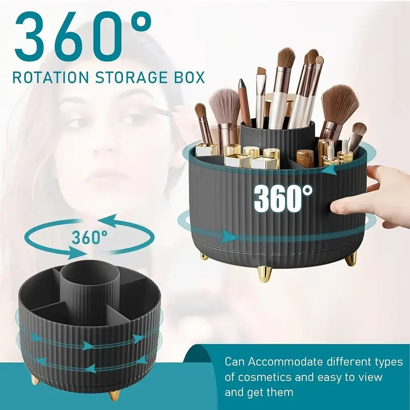 Porte-pinceaux rotatif à 360°, 5 compartiments