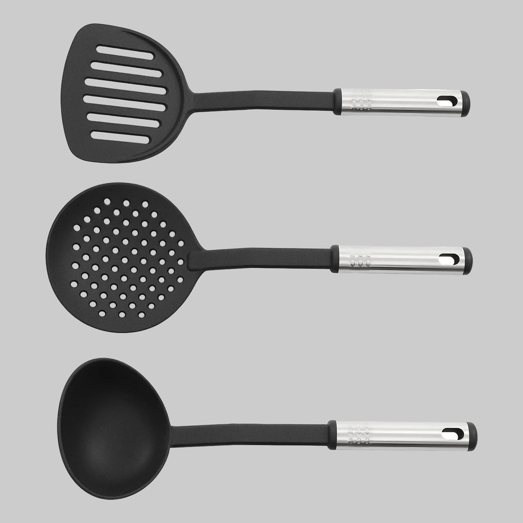 Set de 40 ustensiles de cuisine en inox et nylon