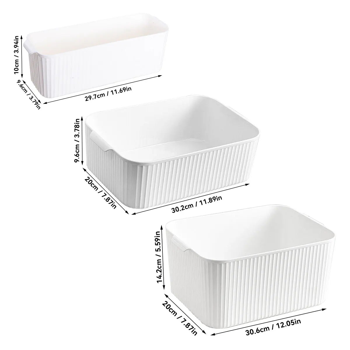 Boîte de rangement empilable avec poignée, multi-usage