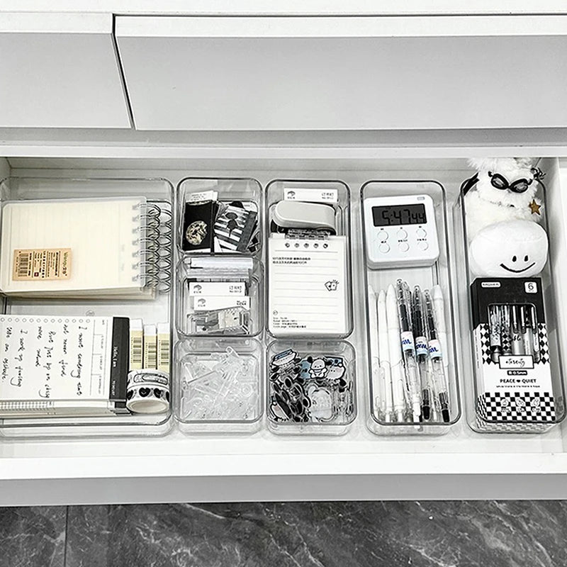 Boîte de rangement empilable avec poignée, multi-usage