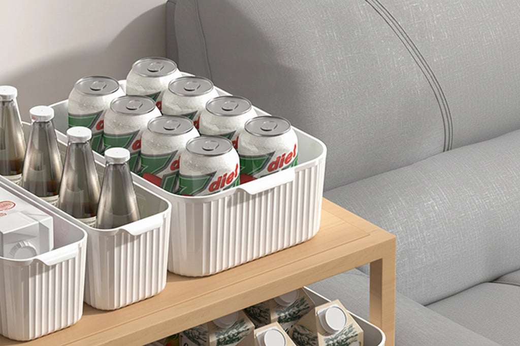 Boîte de rangement empilable avec poignée, multi-usage