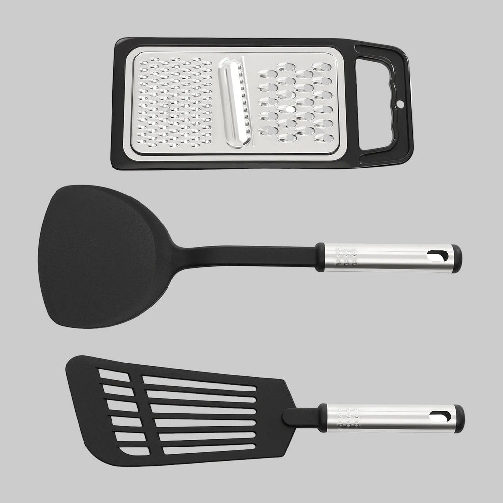 Set de 40 ustensiles de cuisine en inox et nylon