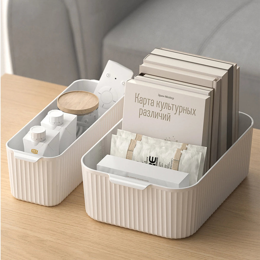 Boîte de rangement empilable avec poignée, multi-usage