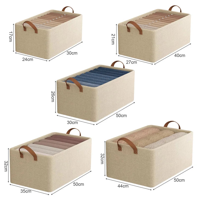 Panier de rangement pliable en tissu Oxford, cadre acier renforcé