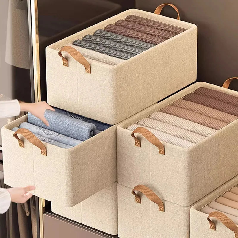 Panier de rangement pliable en tissu Oxford, cadre acier renforcé