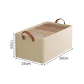 Panier de rangement pliable en tissu Oxford, cadre acier renforcé