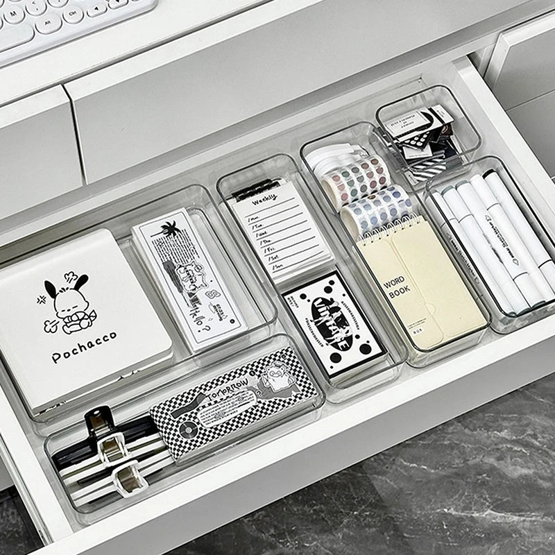 Boîte de rangement empilable avec poignée, multi-usage