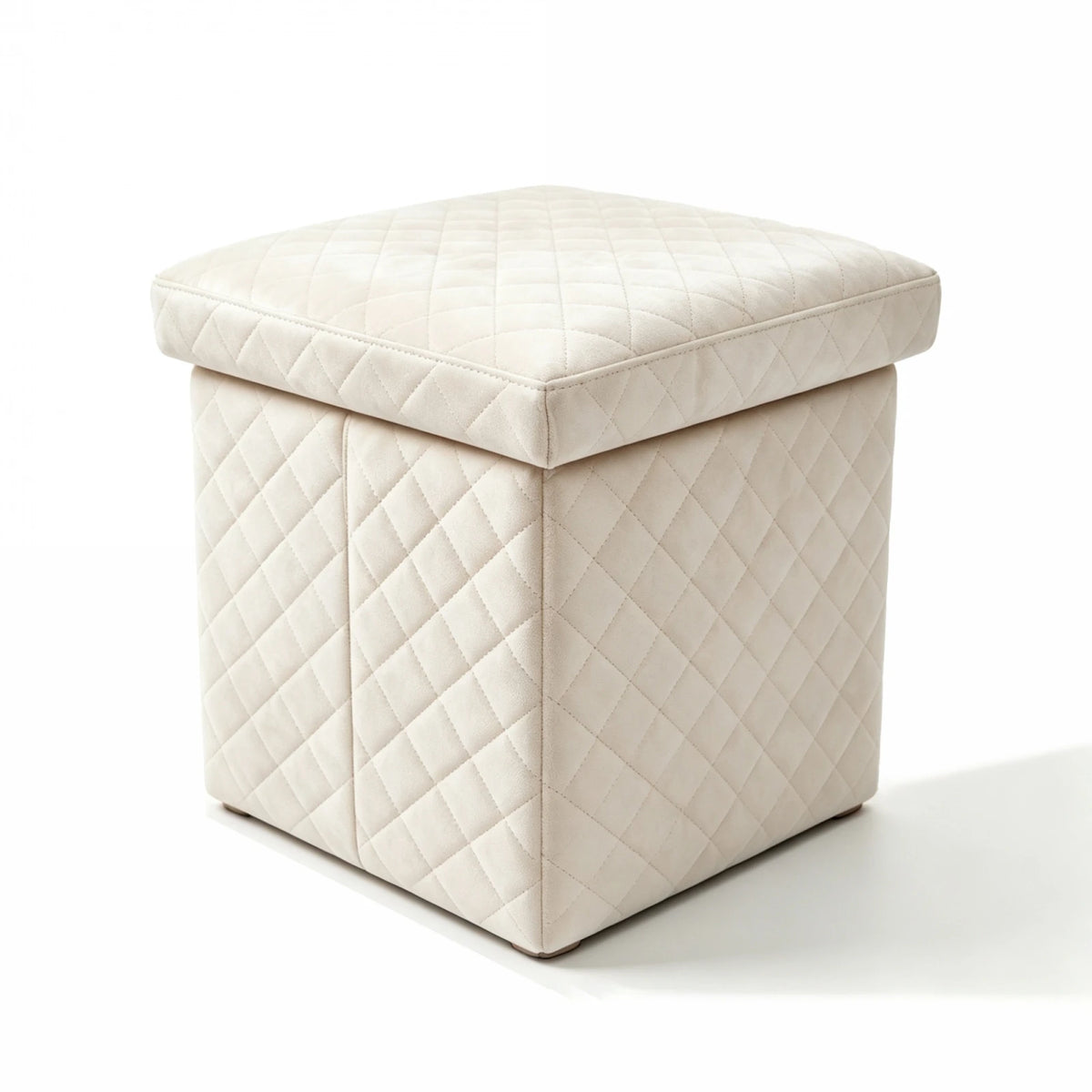 Pouf de rangement pliable 3-en-1, siège et repose-pieds