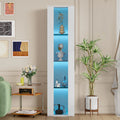 Vitrine haute 170cm avec éclairage LED connecté, blanc