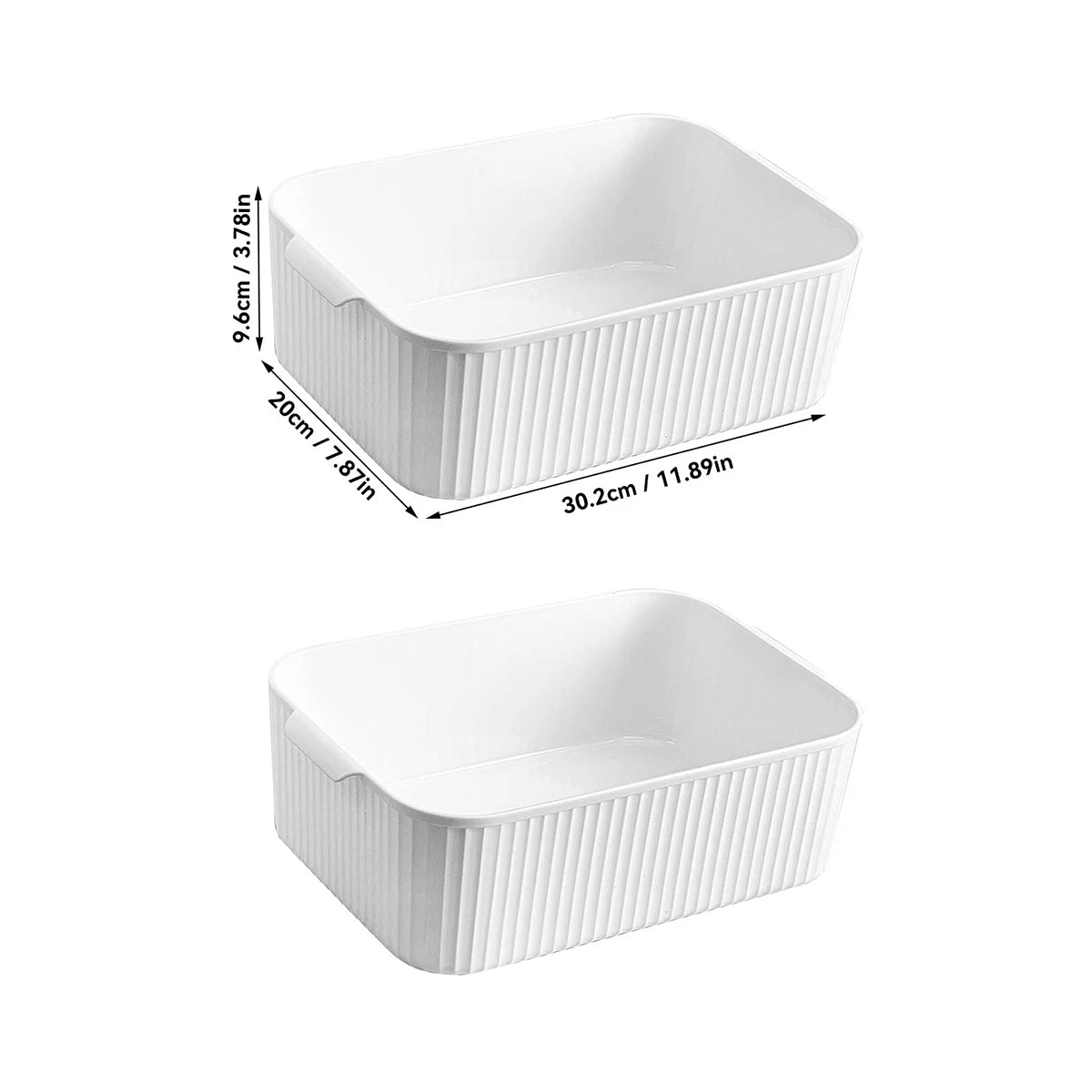 Boîte de rangement empilable avec poignée, multi-usage